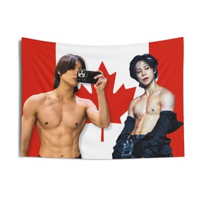 Shinee Taemin Abs Canada Flag Banner, Guilty Taemin Kpop Flag, Taemin Album Merch, Gift Ideas for Shawols, Birthday Gift & Concert Merch