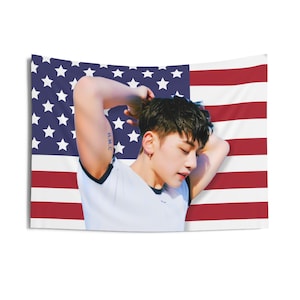 Zb1 Seok Matthew Sweat America Flag, Zerobaseone Members Kpop Flag, Zb1 Melting Point Merch, Gift Zerose, Birthday Gift & Concert Merch