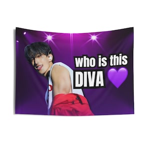 Svt DK Seokmin Diva Concert Banner, Seventeen Members Kpop Flag, Svt Tour 2024 Merch, Gift Ideas for Carats, Birthday Gift & Concert Merch