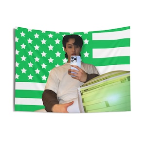 NCT NCT127 ジェヒョン　アメリカツアー入場トレカ Nct Jaehyun Face Card American Flag, Nct Concert Banner, Nct