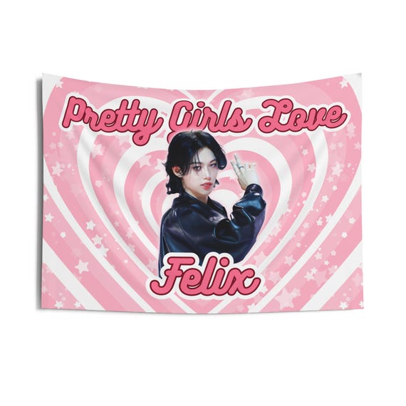 Skz Felix Pretty Girls Concert Banner, Stray Kids Members Kpop