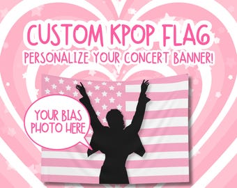 Personalized Kpop Flag Concert Banner, Custom Kpop Flag, FanMade Merch, Gift Ideas for Kpop Lovers, Birthday Gift & Concert Merch