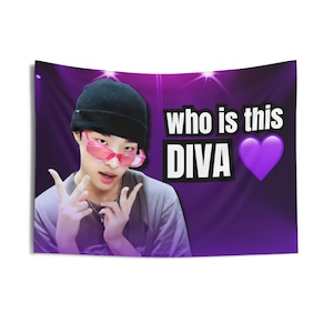 P1Harmony Keeho Diva Konzert Banner, P1H Mitglieder Kpop Flagge, Trauriger Song P1Harmony Merch, Geschenkideen für P1ece, Geburtstagsgeschenk & Konzert Merch
