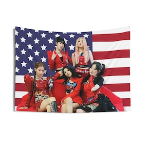 Gidle Members Tomboy America Flag, G Idle Yuqi Album Kpop Flag, G-idle Merch, Gift Ideas for Neverland, Birthday Gift Concert Merch