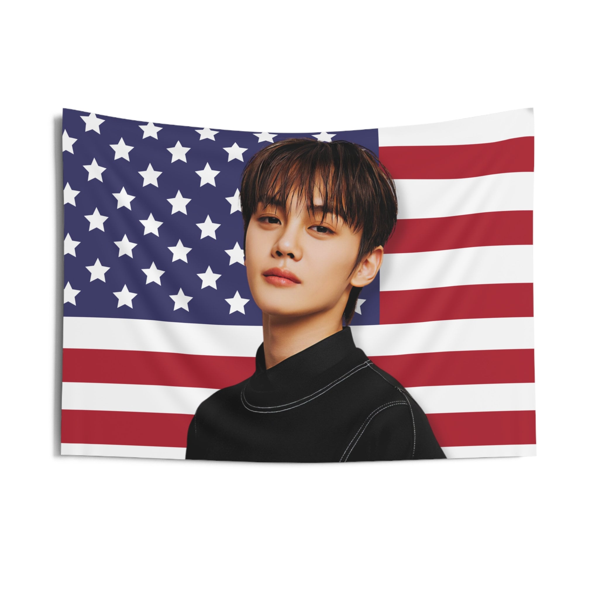 Zb1 Gyuvin Flag Banner, Zerobaseone Gyuvin Kpop American Flag