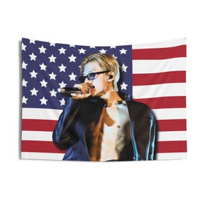 Ateez Wooyoung Fantasy America Flag Banner, Ateez Members Kpop Flag, Ateez Tour 2025 Merch, Gift Ideas Atiny, Birthday Gift Concert Merch