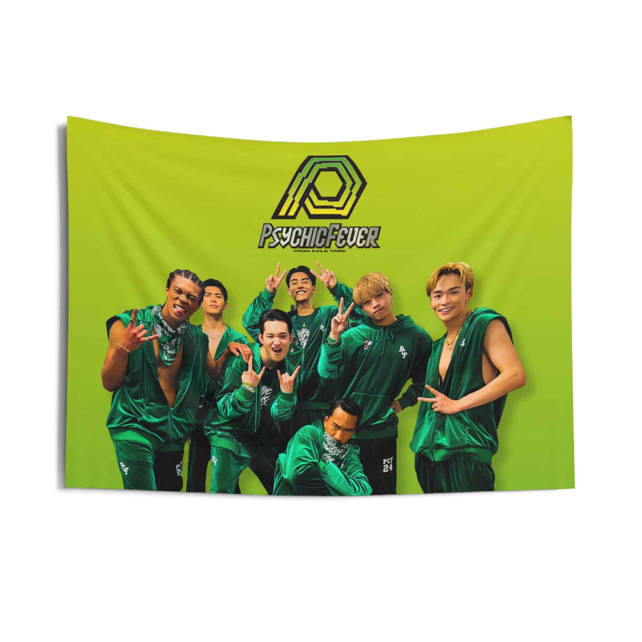 PSYCHIC FEVER Members Flag Banner, Psychic Fever Jpop Flag