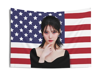 IU Tour 2026 Amerika Flaggenbanner, IU Love Wins Kpop Flagge, IU Konzert Merch, Geschenkideen für Uaena Kpop Fan, Geburtstagsgeschenk und Konzert Merch