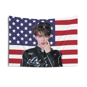 Zb1 Zhang Hao Twitter America Flag, Zerobaseone Members Kpop Flag, Zb1 Melting Point Merch, Gift Zerose, Birthday Gift & Concert Merch