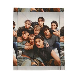 Ateez Group Photo Blanket, Ateez Kpop Merch, Gift for Ateez Fan Atiny, Kpop Fan Gift Ideas