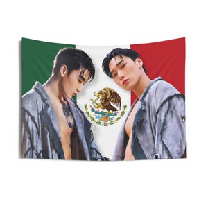 Ateez San Warriors Flag Banner, Ateez San Kpop Flag Tapestry, Ateez San Kpop Merch Decor, Gift Ideas for Atiny Kpop Fan