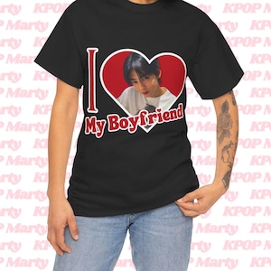 Astro Cha Eunwoo I Love My Boyfriend Shirt, Custom Astro Cha Eunwoo Cute Photo Merch, Gift Ideas for Kpop Fans Aroha