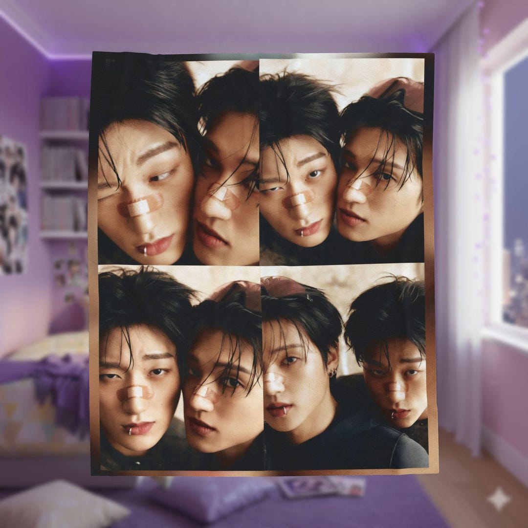 Ateez Woosan Magazine Plush Blanket - Etsy