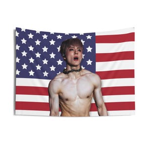 NCT Jeno Shirtless America Flag, NCT Dream Smoothie Kpop Flag, NCT Dream Members Merch, Gift Ideas for Nctzen, Birthday Gift & Concert Merch