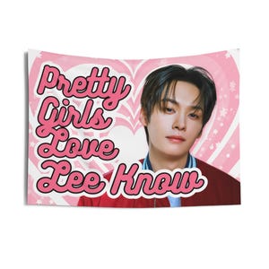 Skz Lee Know Magazine Pretty Girls Banner, Stray Kids Members Kpop Flag, Skz Tour 2025 Merch, Gift Idea Stays, Birthday Gift & Concert Merch