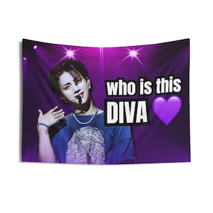 Svt Joshua Diva Concert Banner, Seventeen Members Kpop Flag, Svt Tour 2024 Merch, Gift Ideas for Carats, Birthday Gift & Concert Merch