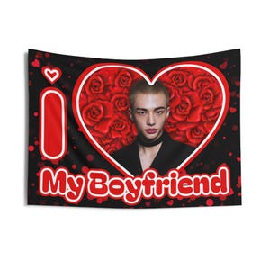 Skz Hyunjin I Love My Boyfriend Banner, Stray Kids Members Kpop Flag, Skz Tour 2025 Merch, Gift Ideas Stays, Birthday Gift & Concert Merch