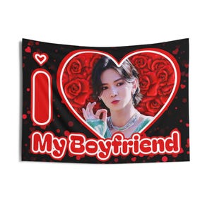 Ateez Yeosang I Love My Boyfriend Banner, Ateez Members Kpop Flag, Ateez Tour 2025 Merch, Gift Idea for Atiny, Birthday Gift & Concert Merch