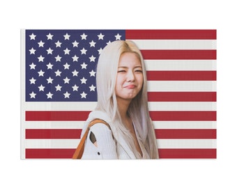 Itzy Lia Blonde America Flag TAMAÑO COMPLETO, Itzy World Tour Kpop Flag, Born to Be Itzy Merch, Idea de regalo para Midzy, Regalo de cumpleaños y Merch de concierto