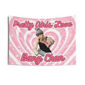 Skz Bang Chan Pretty Girls Concert Banner, Stray Kids Members Kpop Flag, Skz Tour Merch, Gift Ideas for Stays, Birthday Gift & Concert Merch