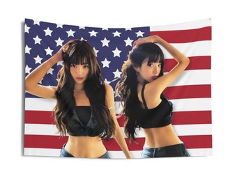 IVE Wonyoung America Flag Banner, Ive Members Kpop Flag, IVE Concert Tour Merch, Gift Ideas for DIVE Fan, Birthday Gift and Concert Merch
