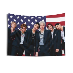 P1HARMONY Members America Flag, P1harmony Tour 2024 Kpop Flag, P1harmony Killin It Merch, Gift Idea for P1ece, Birthday Gift & Concert Merch