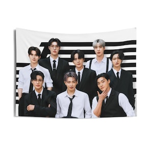 Ateez Members Suit Ateez Flag Banner, Ateez 2024 Tour Kpop Flag, Ateez Album Merch, Gift Ideas for Atiny, Birthday Gift & Concert Merch