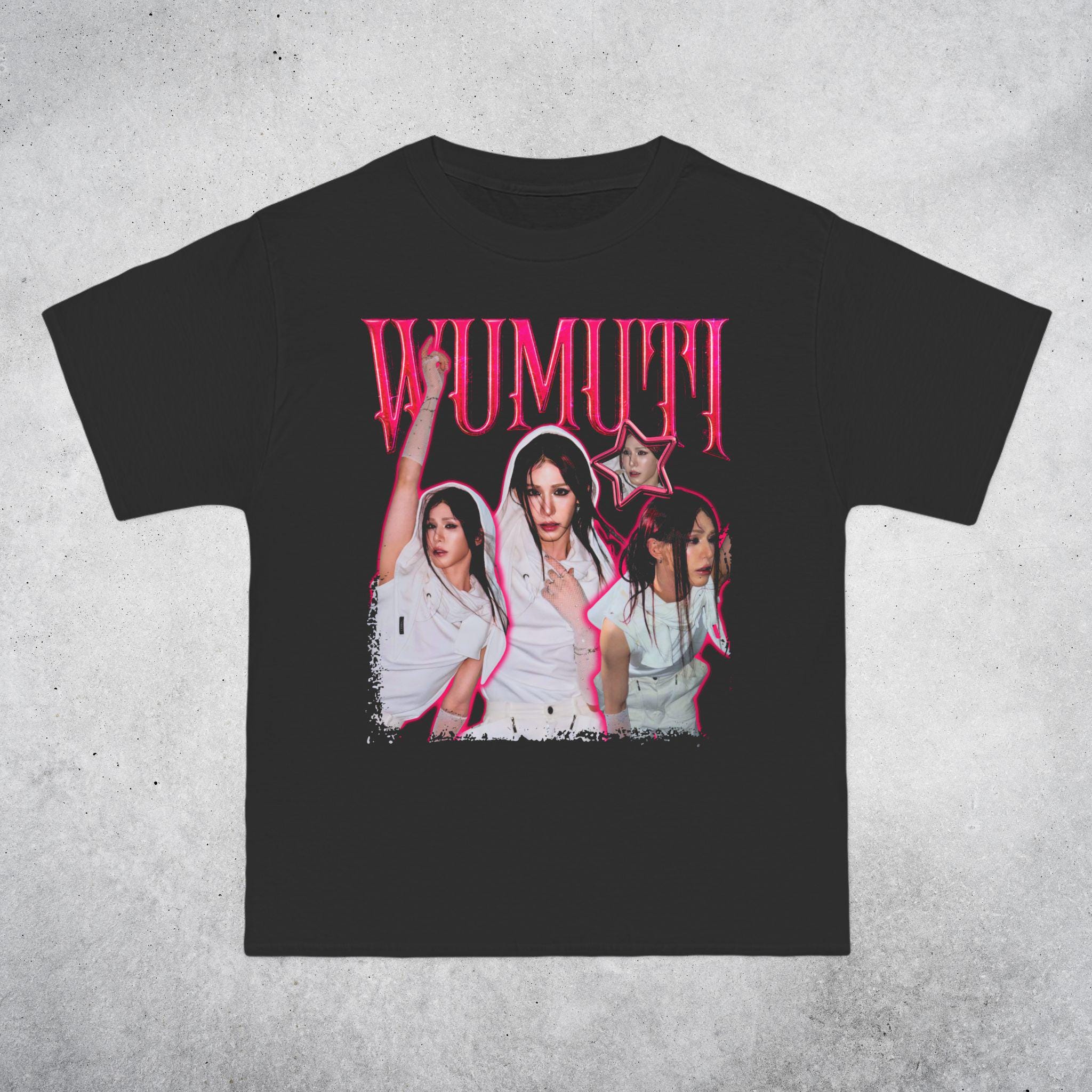 Xlov Wumuti I One Vintage Bootleg T-shirt: Oversized Kpop Evol