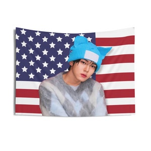 ZB1 Yujin Beanie America Flag, Zerobaseone Members Kpop Flag, ZB1 2025 Tour Merch, Gift Ideas for Zerose, Birthday Gift & Concert Merch