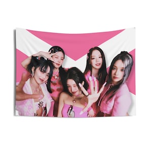 G I-DLE Members Flag Banner, (G)I-dle Group Photo Kpop Flag Tapestry, (G)I-DLE Kpop Merch Decor, Gift Ideas for (G)I-DLE Neverland Kpop Fan