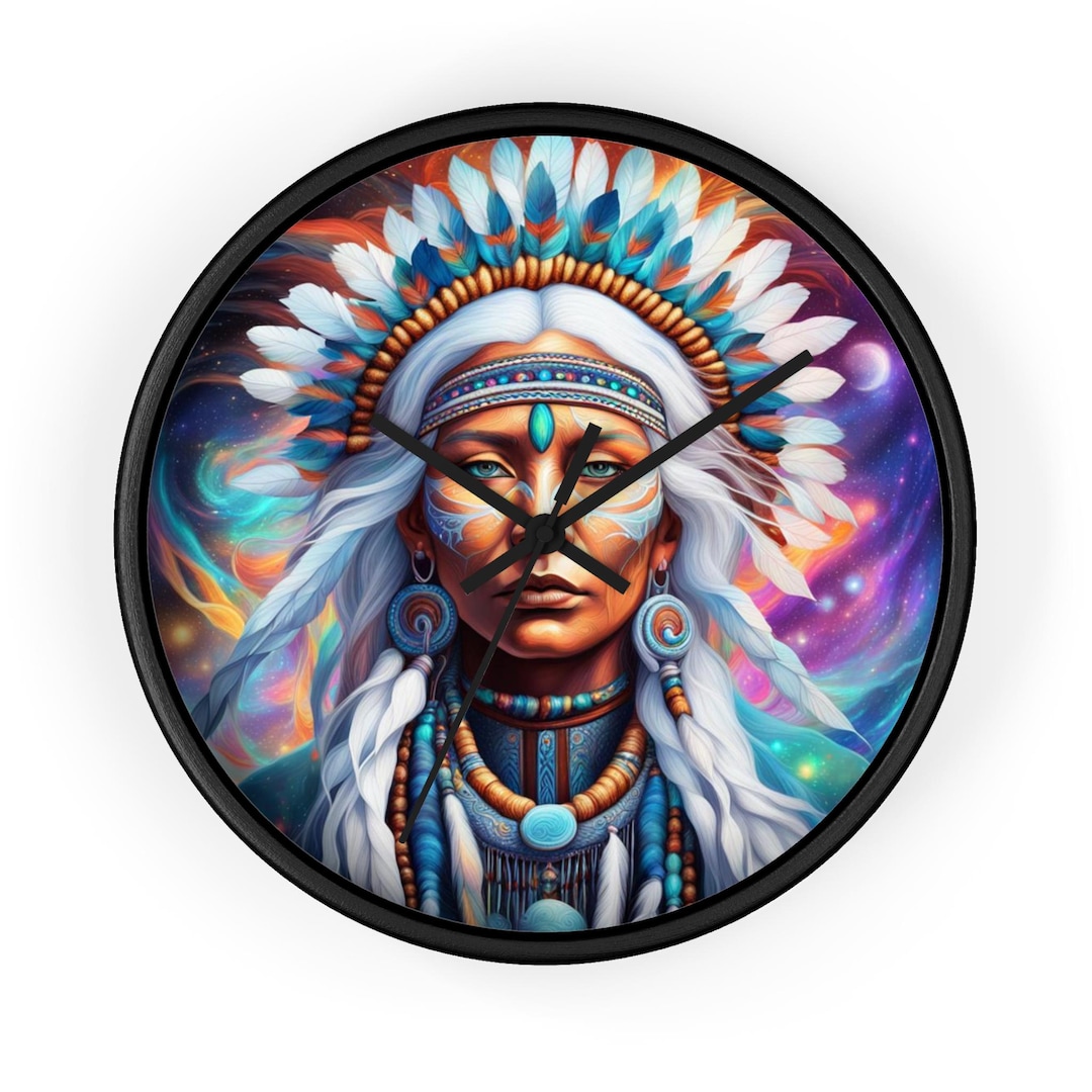 Native American Wall Clock - Etsy
