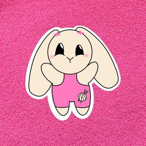 Adorable Bunny Sticker: Waterproof Decal