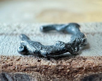 Oxidized Sterling Silver Ear Cuff, Black Twig Design, No Piercing
