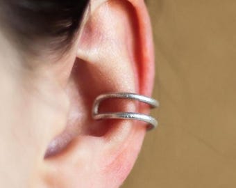 Sterling Silver Ear Cuff, No Piercing Ear Wrap, Unisex Jewelry