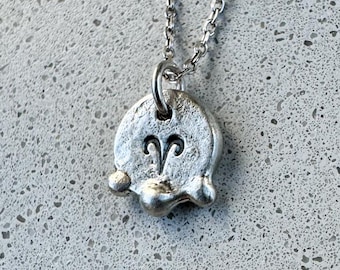 Collar de plata de ley con el signo del zodiaco: joyería rústica del horóscopo