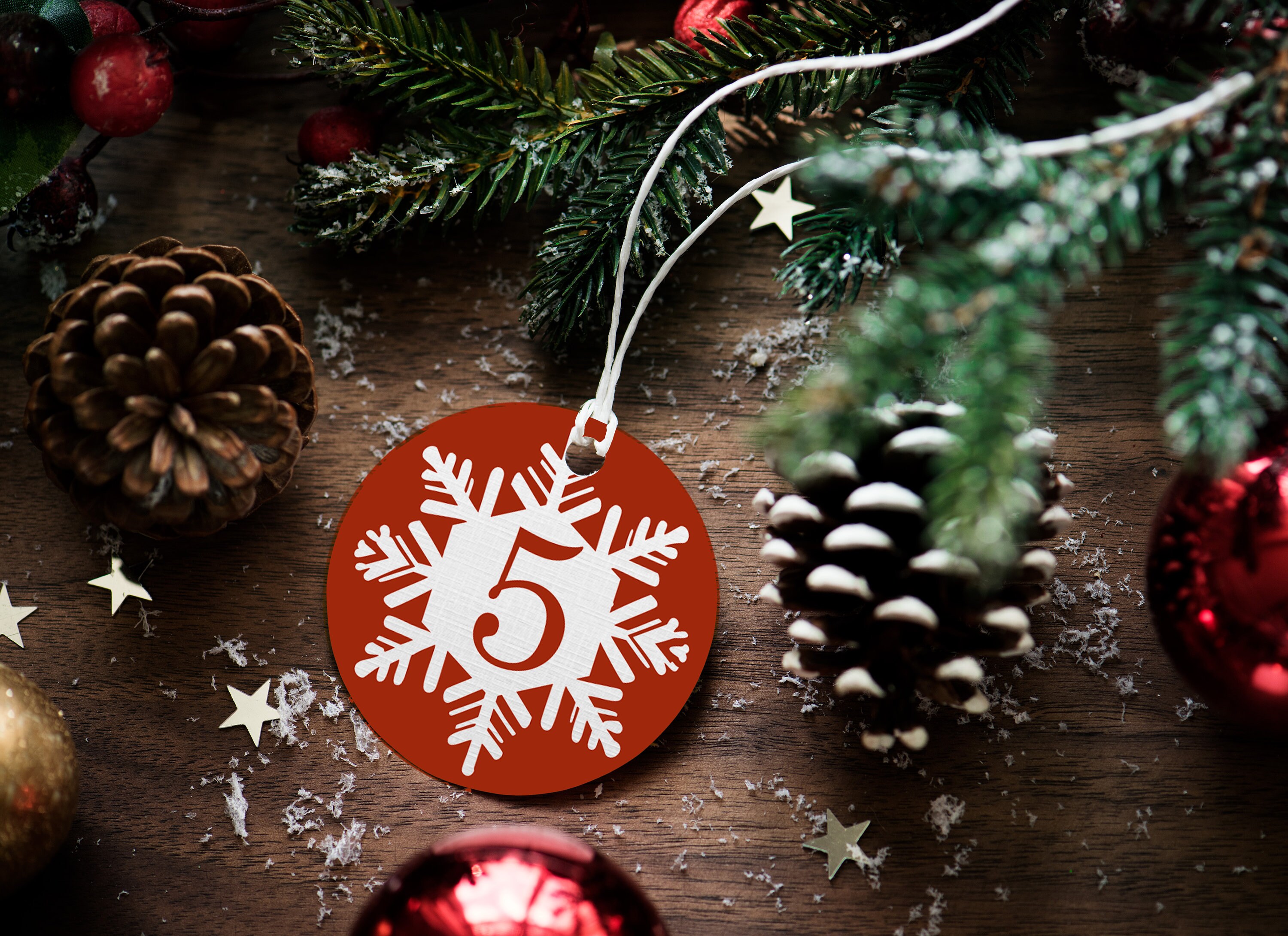 Advent Calendar Sticker / Label Set 24 Printable Labels Countdown to ...