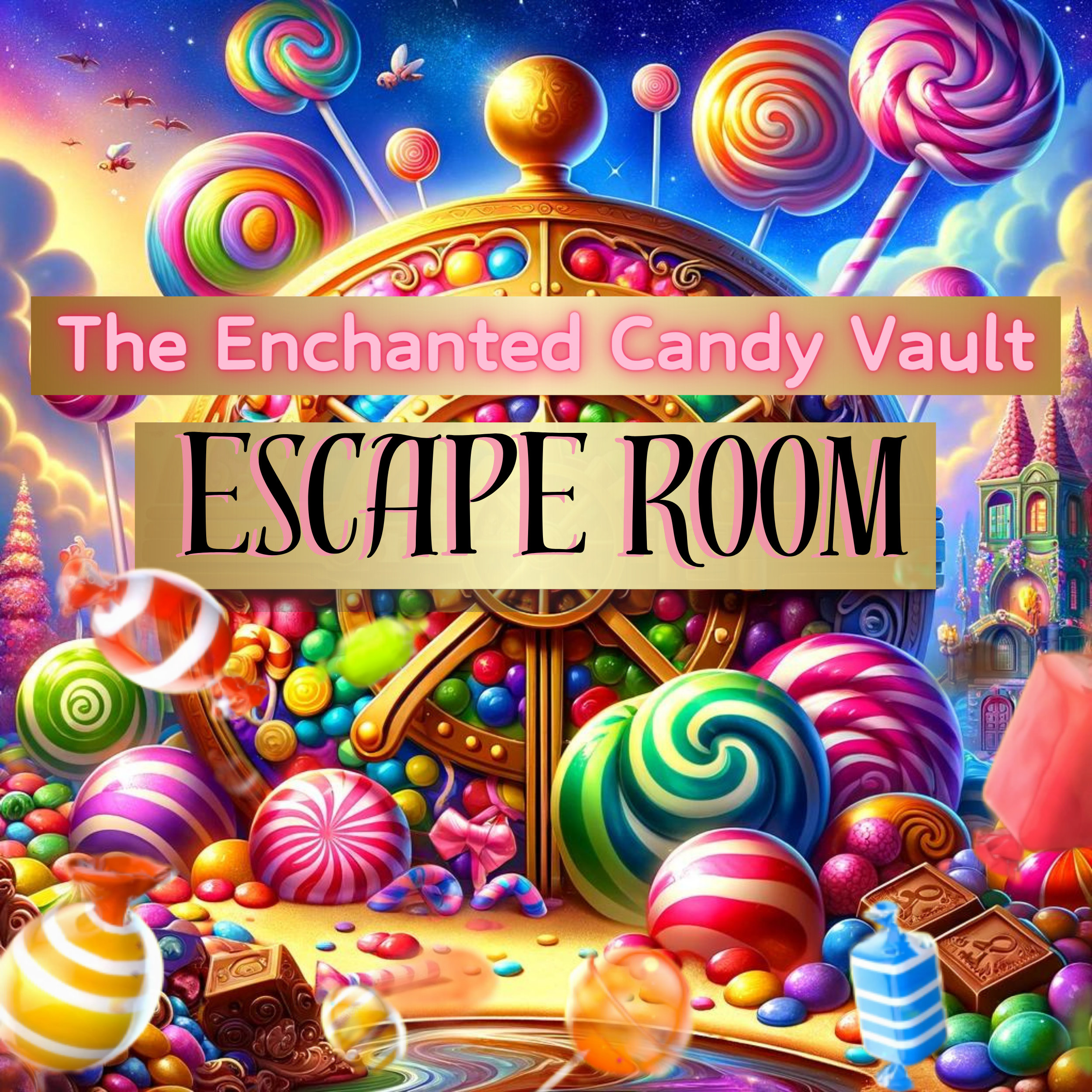 The Enchanted Candy Vault Escape Room Printable Puzzles 6 up Instant Download Candy Theme Party Game Easter Game Party Game Etsy UK