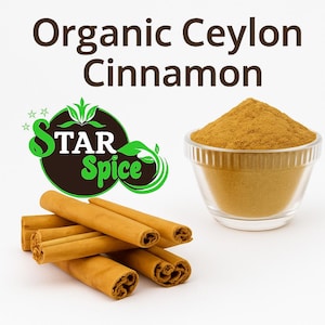 Organic Ceylon Cinnamon Sticks & Powder – Premium True Cinnamon | Non-GMO, Freshly Packed by Star Spice