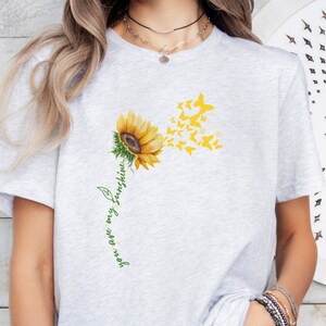 You Are My Sunshine Shirt, A Sunflower and Butterfly Spring T-Shirt, Mothers Day Gift, Botanical Lover Shirt, Sunflower with Butterflies Tee