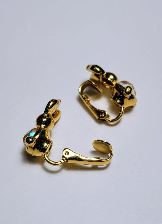 Rhinestone Easter Bunny Earrings - image 3