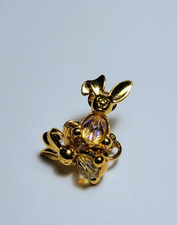 Rhinestone Easter Bunny Earrings - image 2