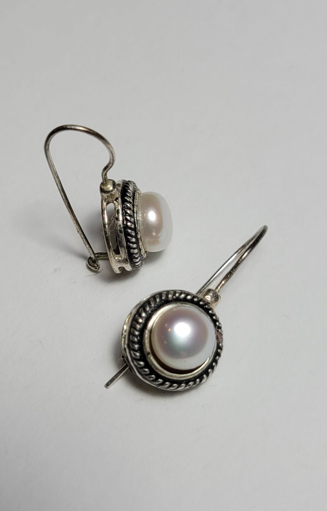 Boucles D'oreilles Vintage – Perles Pendantes, Anciennes, Bon état