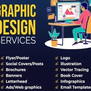 Servicio de diseño gráfico personalizado, Gráficos personalizados, Servicio de diseño gráfico profesional, Solicitud de diseño gráfico