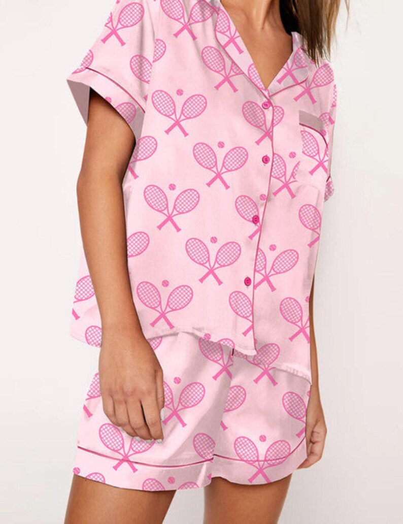 Champagne Tennis Pajama Set 2 Christmas Pajamas Women's Etsy