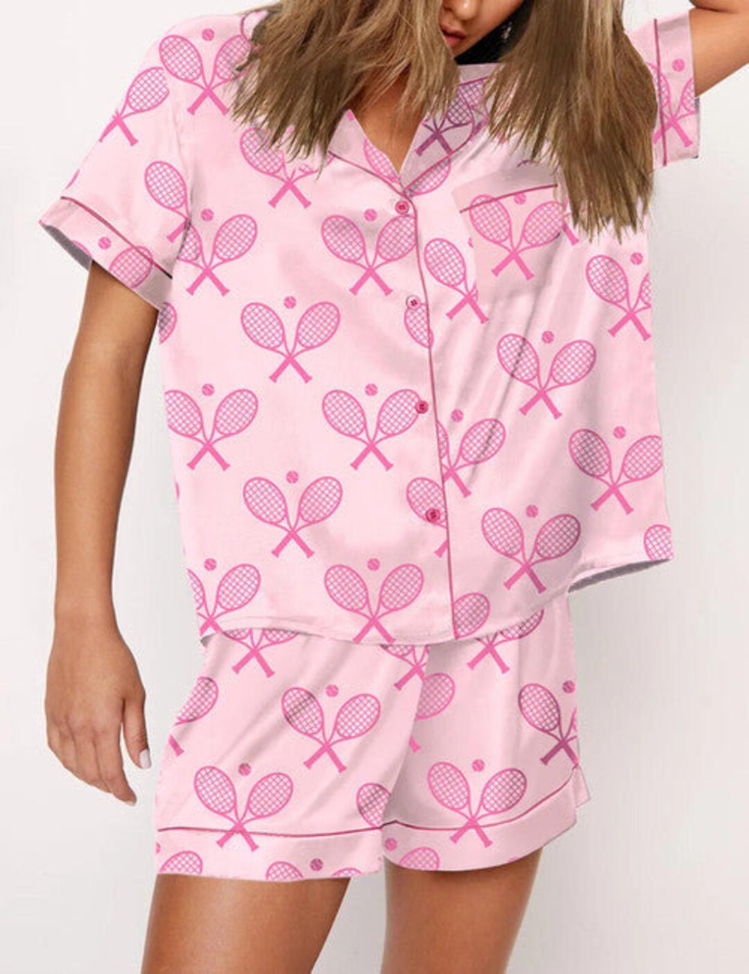 Champagne Tennis Pajama Set 2 Christmas Pajamas Women's Etsy