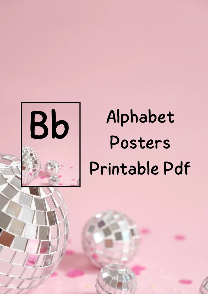 Printable Alphabet Posters, Classroom Decor, Letter Posters, Digital