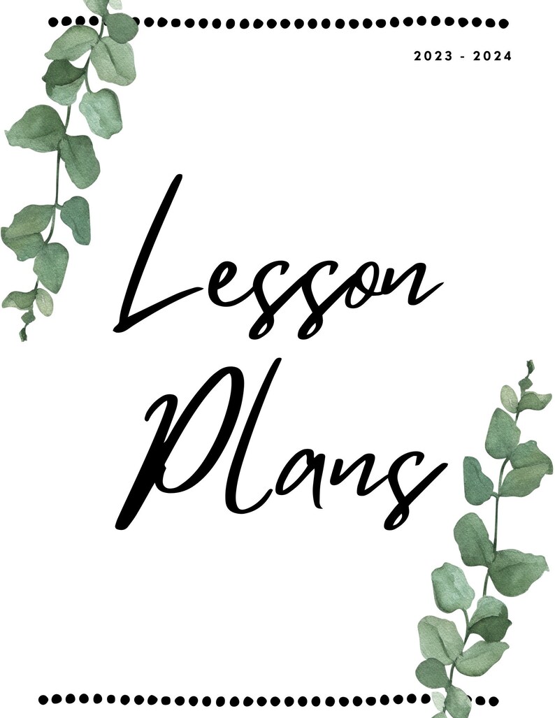 Editable Lesson Planner, Printable Teacher Planner, Canva Template