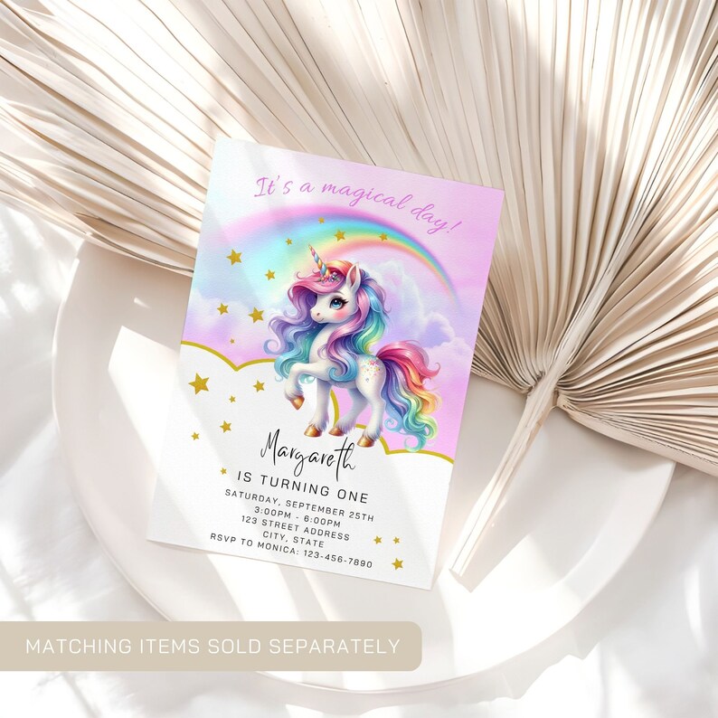Editable Unicorn Welcome Sign Template, Kids Pony Birthday Party Decor ...