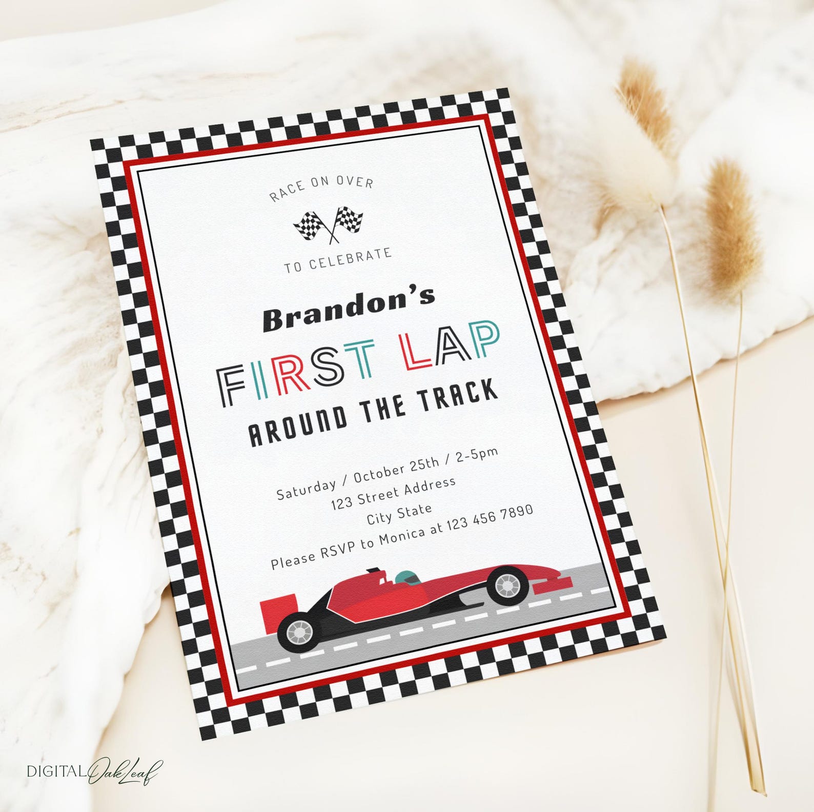 Invitations In Racing Example Racing Car Invitation, Editable Sport Car Party Invite, Boys Race Car ...