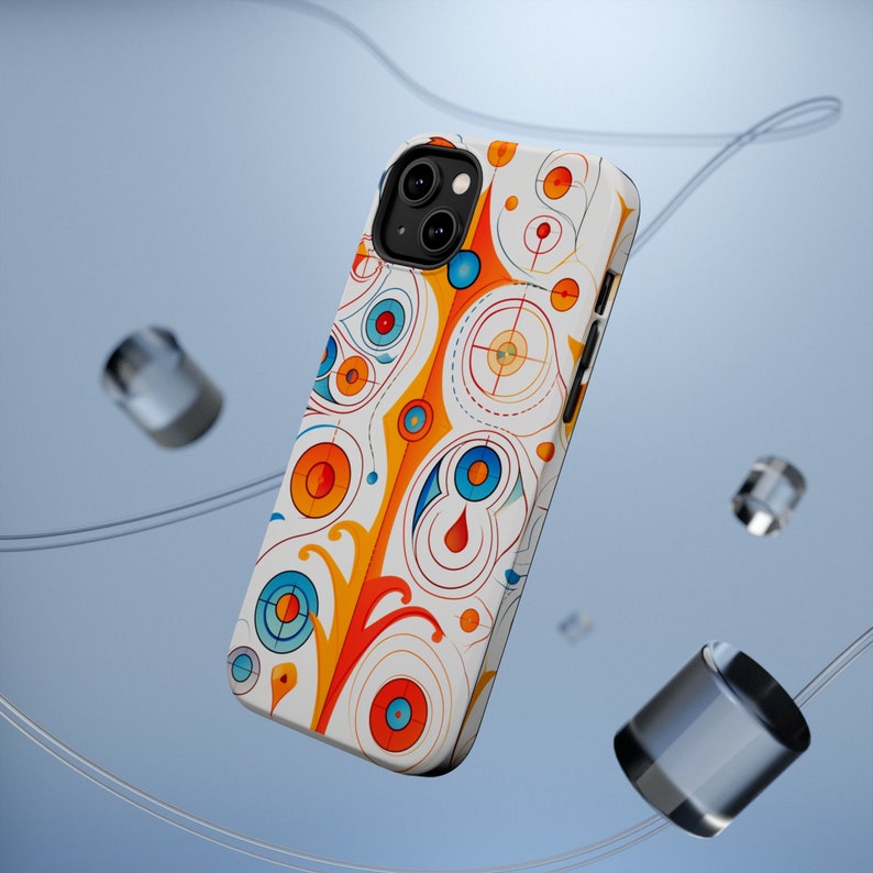 Magsafe Tough Cases, Magsafe Tough Case With Geometric Abstract Circle Design, Protective Phone